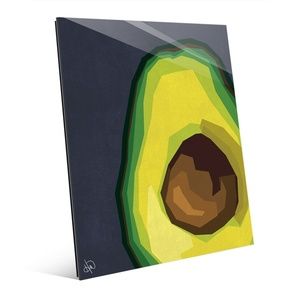 Large Sliced Avocado Blue 16"x20" Acrylic Wall Art